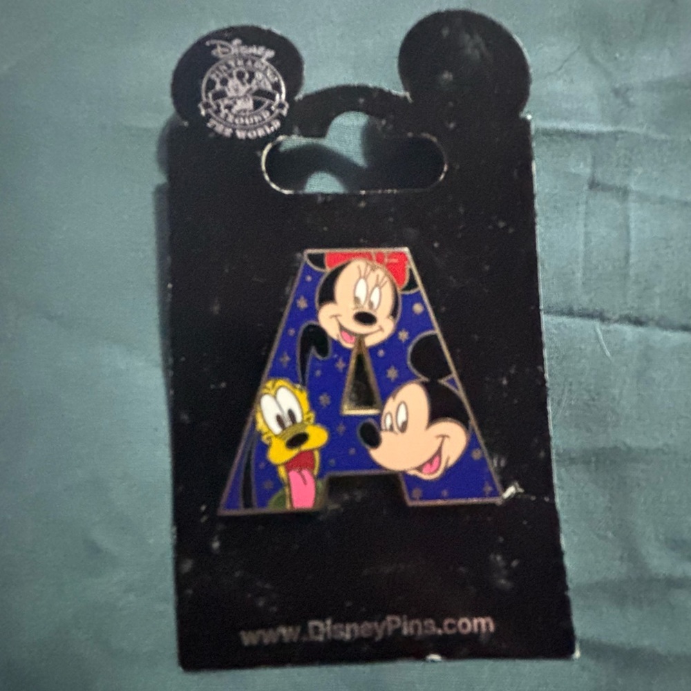 Disney Character Pin with Letter A